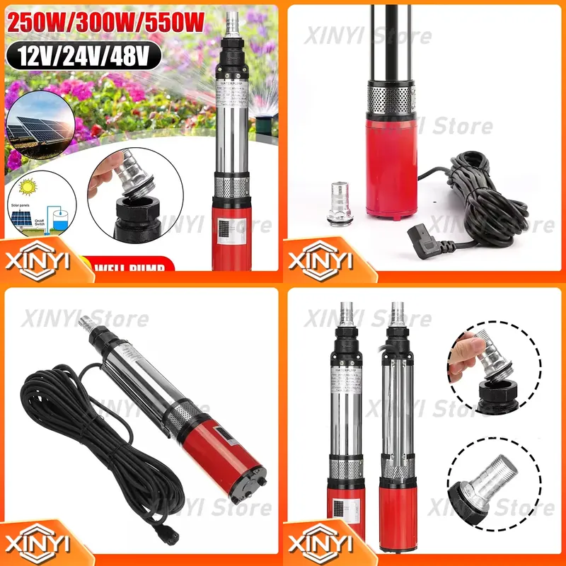 Solar Irrigation Pump 12V - 고양정 55m 수중 펌프 DC 스크류