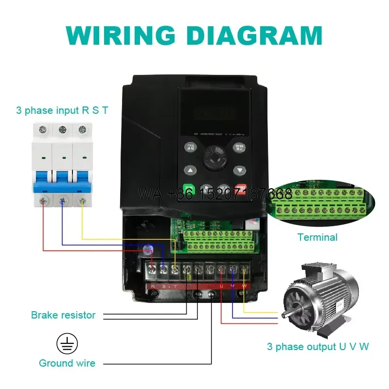 Solar Pump Inverter 5.5Kw Three Phase - Wmwmnu 99% MPPT 태양광 수중 펌프,