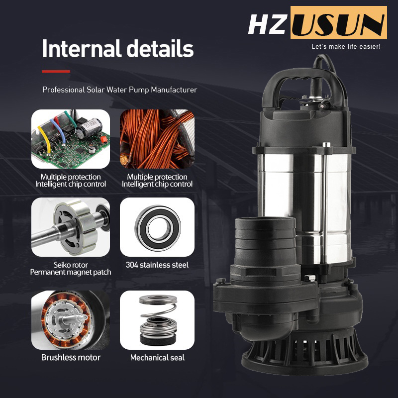 HZUSUN 1 HP DC 서브머지블 펌프 해수용 가격 - Solar Water Pump 1Hp Dc 리뷰 및 가격