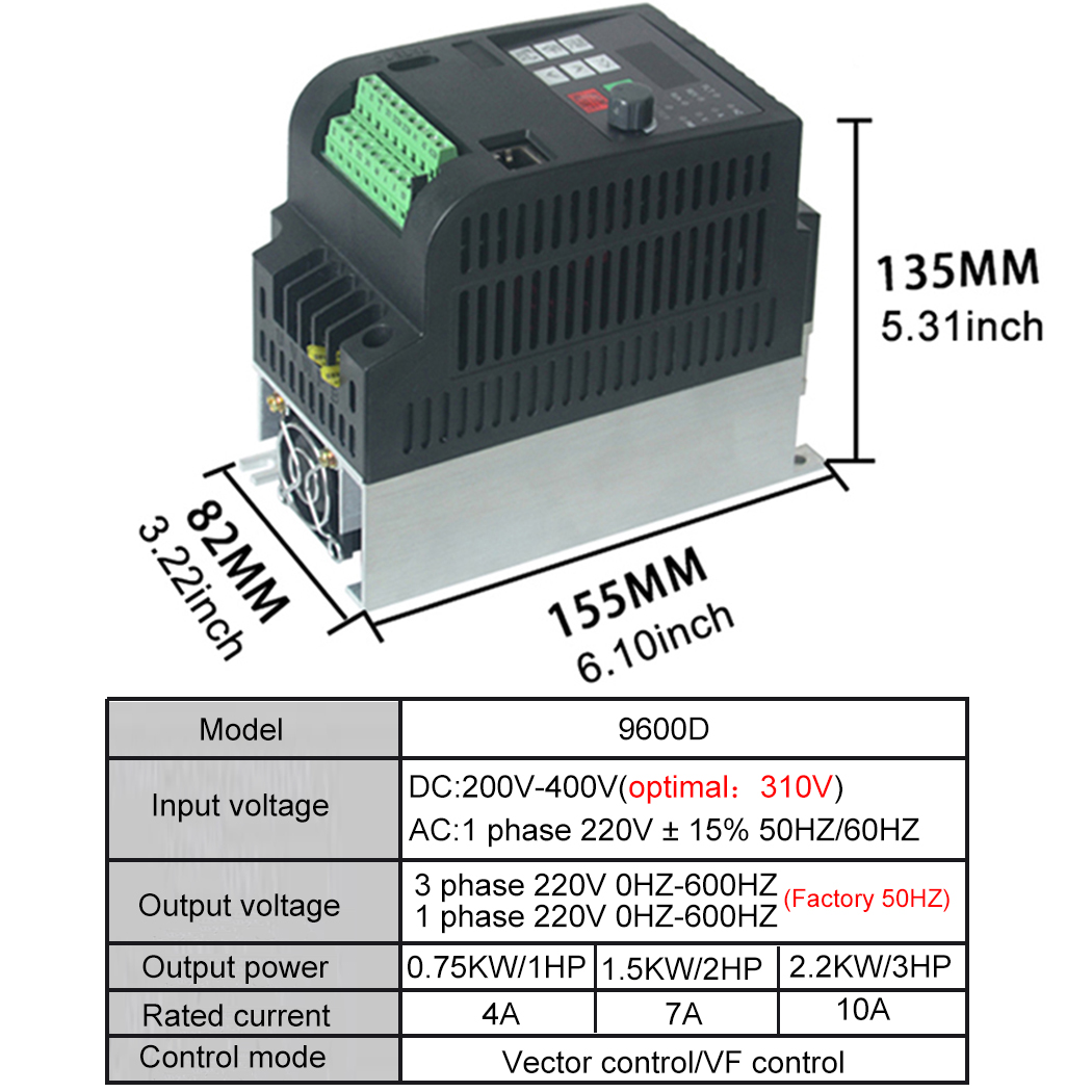 고품질 VFD DC200-400V 또는 AC 220V  - Solar Pump Inverter 2.2Kw 리뷰 및 가격